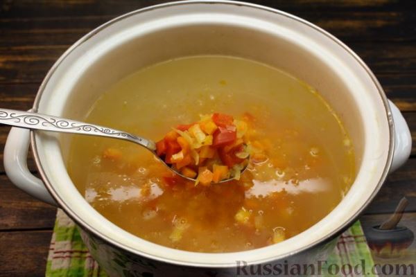 Овощной суп с пшеном