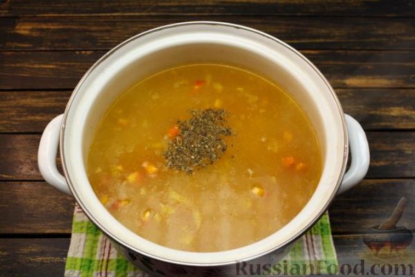 Овощной суп с пшеном